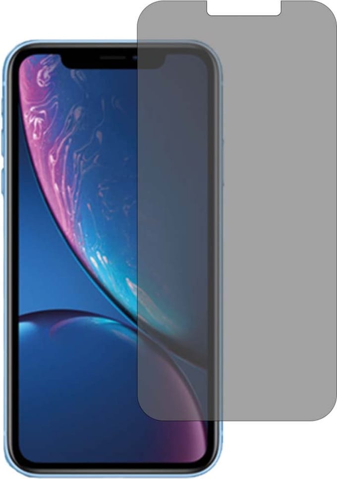 Smartphonica Privacy screenprotector voor iPhone XR tempered glass geschikt voor Apple iPhone XR