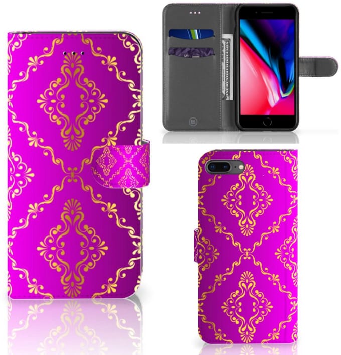 Wallet Case Apple iPhone 7 Plus | 8 Plus Barok Roze