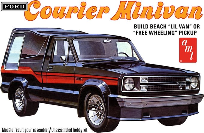 AMT Modelbouwpakket Auto - 1210 Ford Courier Minivan - Amerikaanse Auto Plastic - 1:25 - Modelbouw