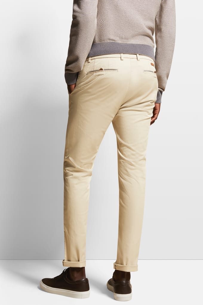 Bugatti Herren Chino-broek met elastaangehalte