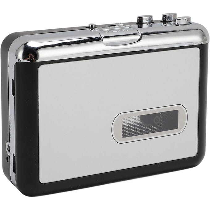 Lecteur de cassettes portable, convertisseur USB de cassettes en MP3 avec écouteurs, son stéréo HiFi