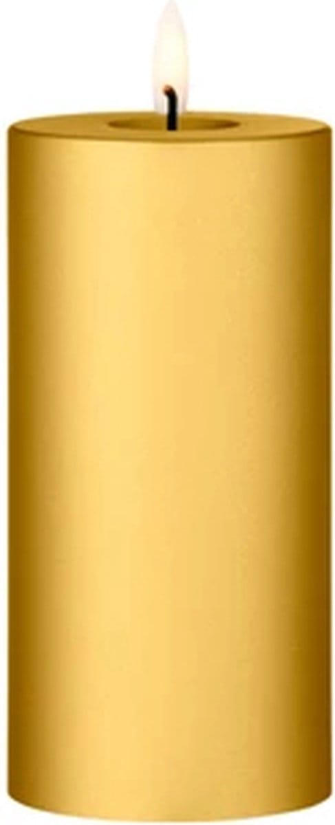Ester & Erik Led Pillar kaars H15cm gold metallic
