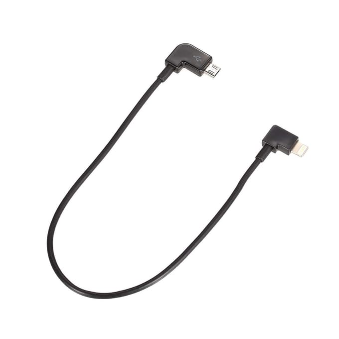 Micro-USB naar Lightning-afstandsbediening Tablettelefoon Dataconverter Overdrachtkabel voor Android iOS zwart