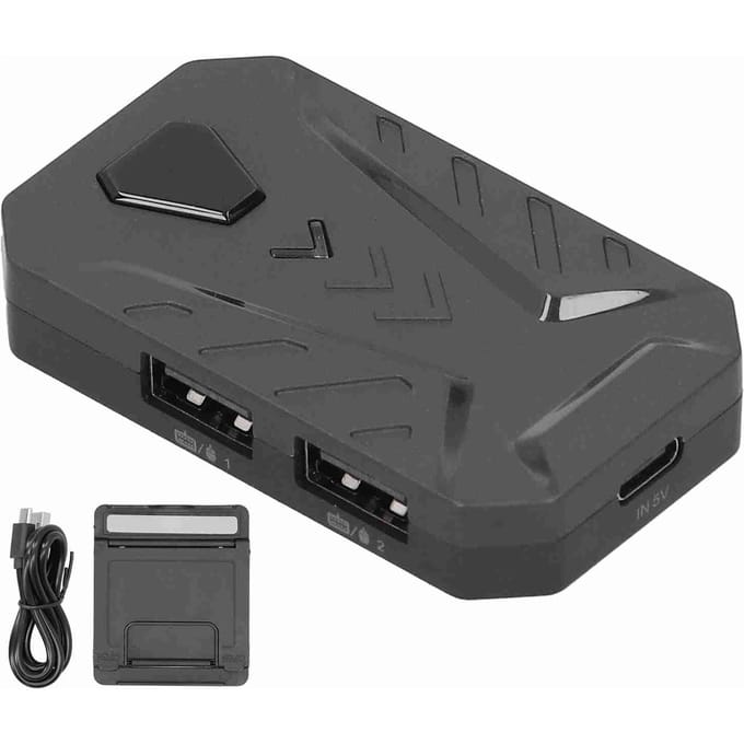 Gaming Toetsenbord Muis Converter Adapter Mobiele Game Accessoire voor Android HarmonyOS Xiaomi black