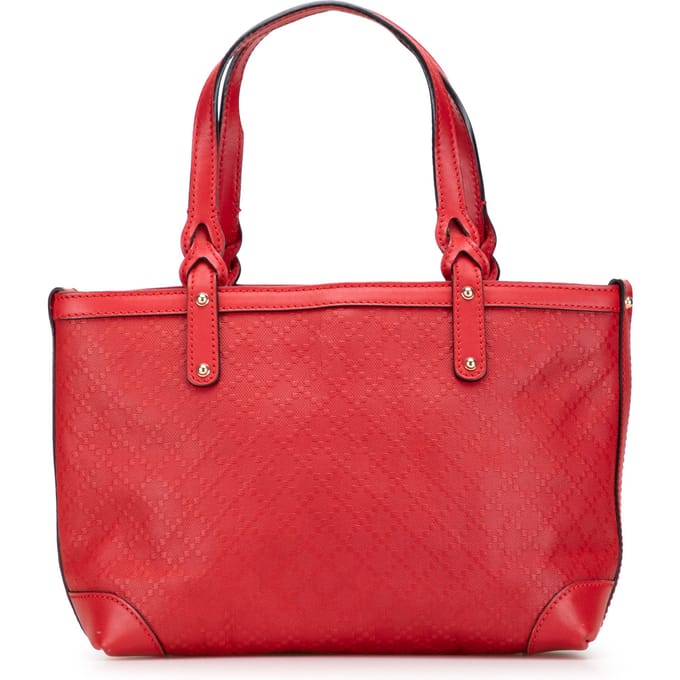 Tote Bag met Leren Handvatten Rood
