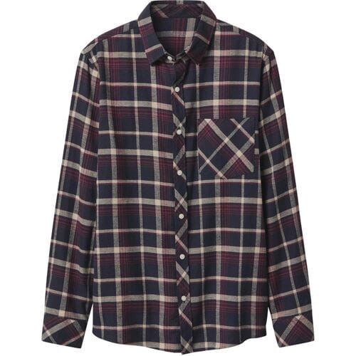 ESMARA MEN Flanellen heren overhemd (Rood/blauw geruit, M)