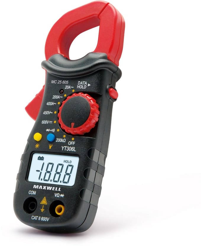 Digitale Stroomtangmeter - AC Stroommeting tot 400A - Weerstandsmeting - Diode- en Continuïteitstest - Dataopslag - Compact Model [25605]
