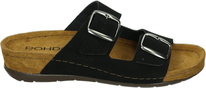 Rohde 5856 - Dames slippers - Kleur: Zwart - Maat: 35