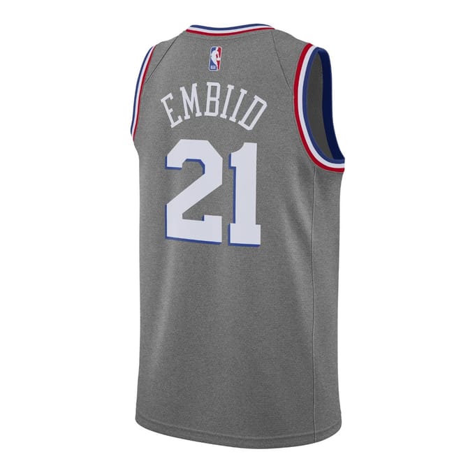 Maillot Swingman Nike Embiid City Edition AJ4636-064 S gray