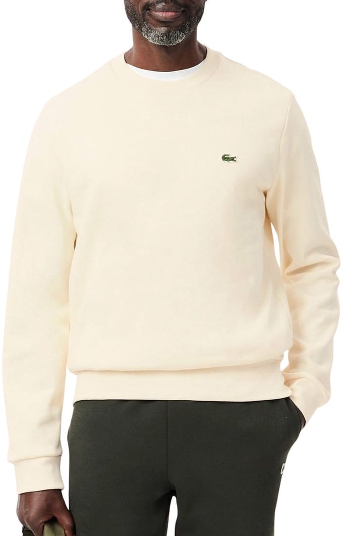 Lacoste Bio Cotton Fleece Crew Sweater Heren - Maat XS