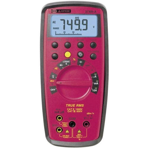 Beha Amprobe 37XR-A-D Multimeter Digitaal Beeldscherm met achtergrondverlichting, Capaciteitsmeting, Doorgangstest CAT II 1000 V, CAT III 600 V Weergave