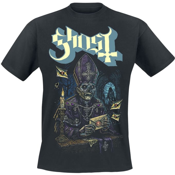 Ghost T-shirt - Missive - S tot 4XL - voor Mannen - zwart