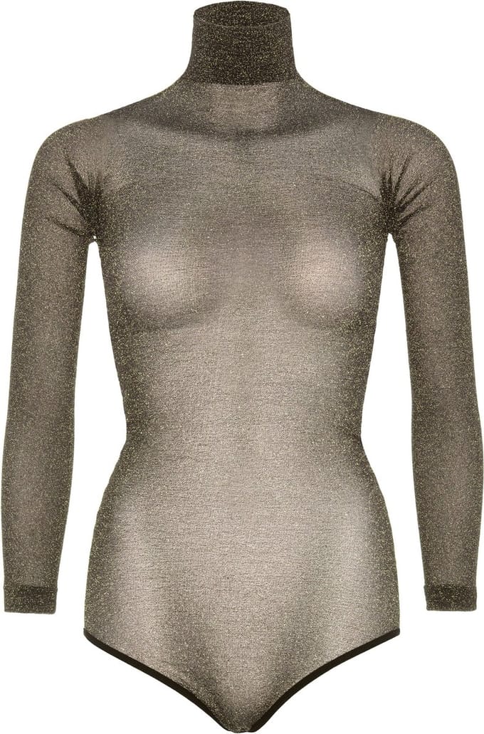 Lurex bodysuit w. snapcrotch