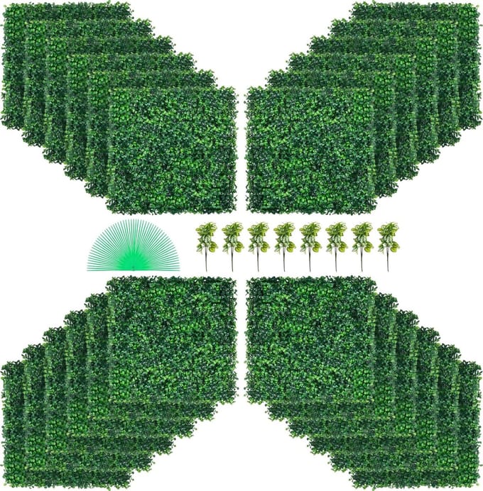 Kunstmatige Buxus Heggenpanelen - Decoratieve Privacywand voor Binnen en Buiten