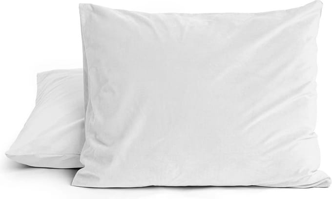 Droomtextiel Kussenslopen Flanel Wit - 60 x 70 cm - 2 Stuks - Super Zacht