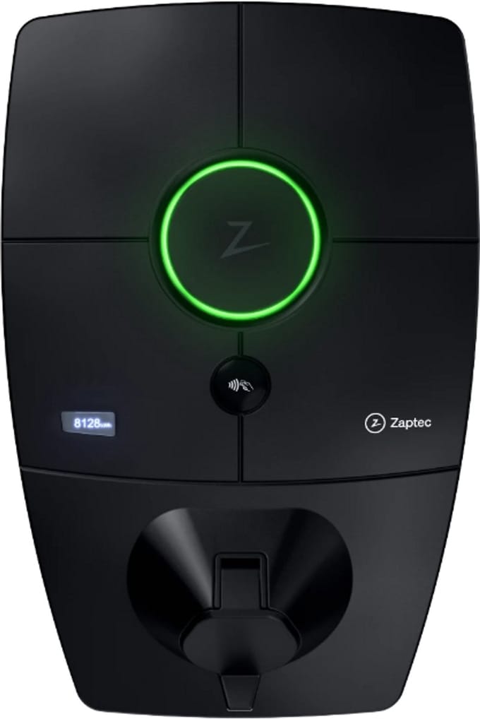 Zaptec Pro laadpaal 22kW MID type 2 socket excl. backplate - zwart (900-00176G)