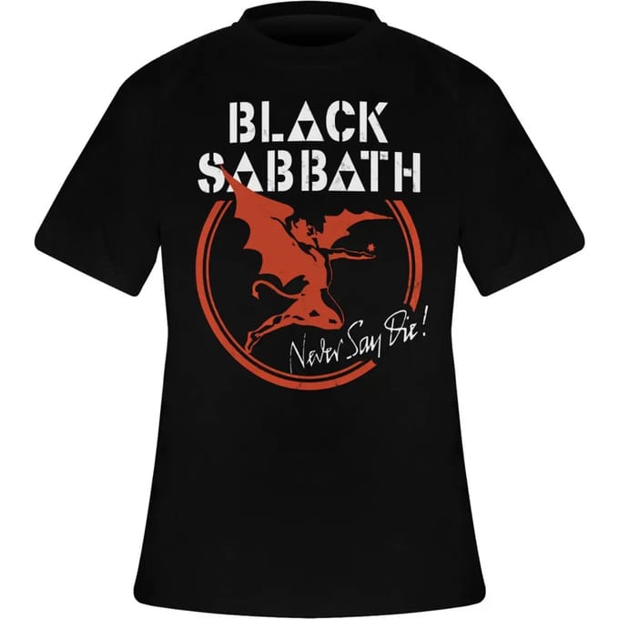 Black Sabbath - Archangel Never Say Die Heren T-shirt - S - Zwart