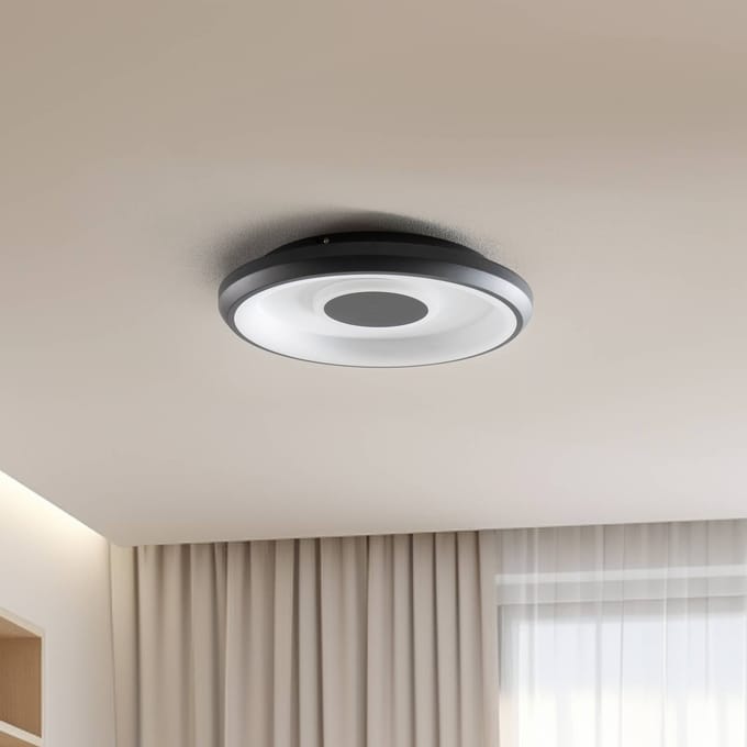 Lindby Smart Lynden LED plafondlamp Ø 38 cm zwart RGB Tuya