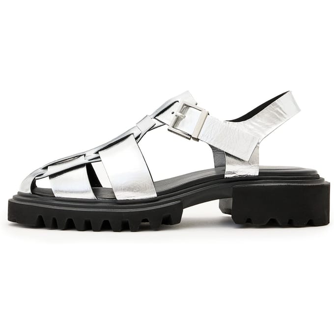 AllSaints Tess Sandal Silver Taglia: 41 | Infradito Outlet | Donna | Grigio