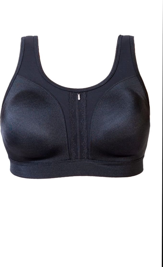 High impact Sport BH (zonder beugel) Cannes, Black / zwart, maat: 95G