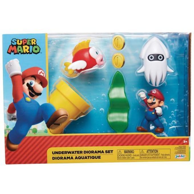 Jakks Pacific Super Mario Underwater Diorama Set-Standaard (Diversen) Nieuw