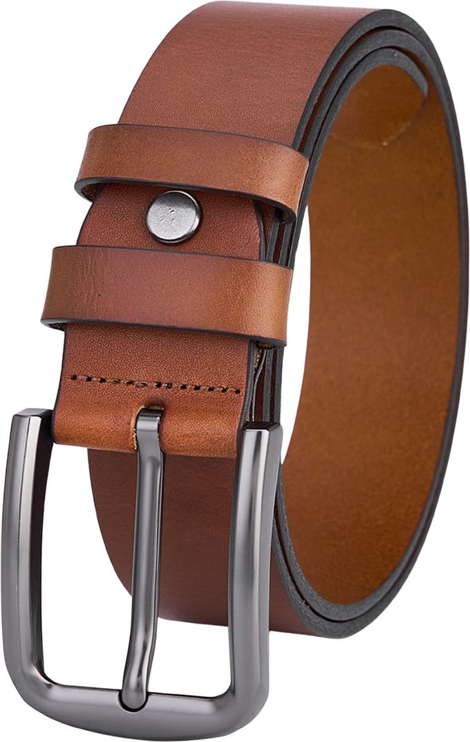 De Lederwaren Ambacht - Heren Riem - Rundleer - Cognac - Maat 100