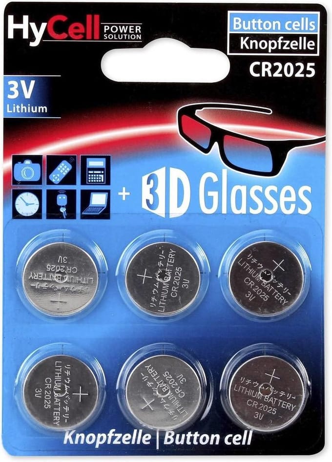 HyCell Knoopcel CR2025 3 V 6 stuk(s) 140 mAh Lithium CR2025