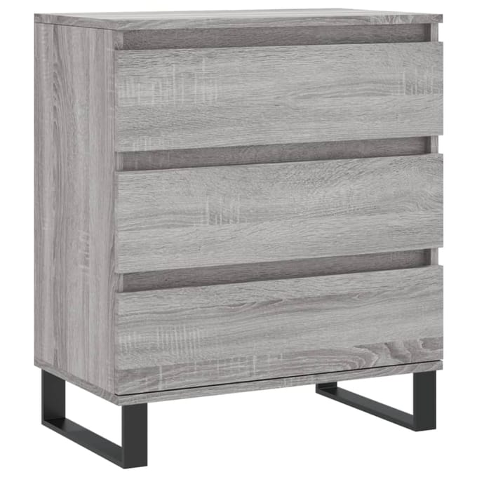 vidaXL - Dressoir - 60x35x70 - cm - bewerkt - hout - grijs - sonoma - eikenkleurig