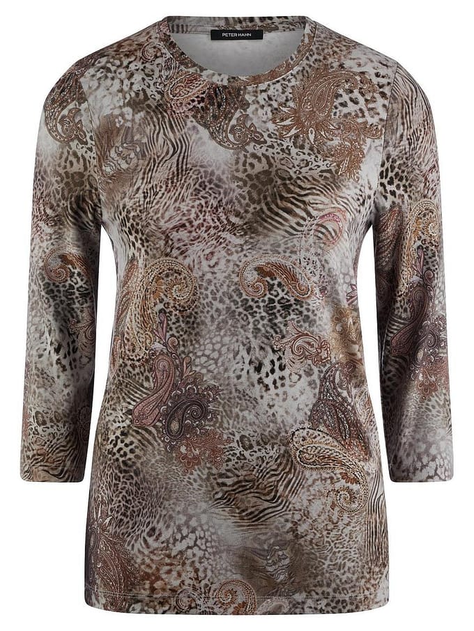 Shirt ronde hals Van Peter Hahn wit