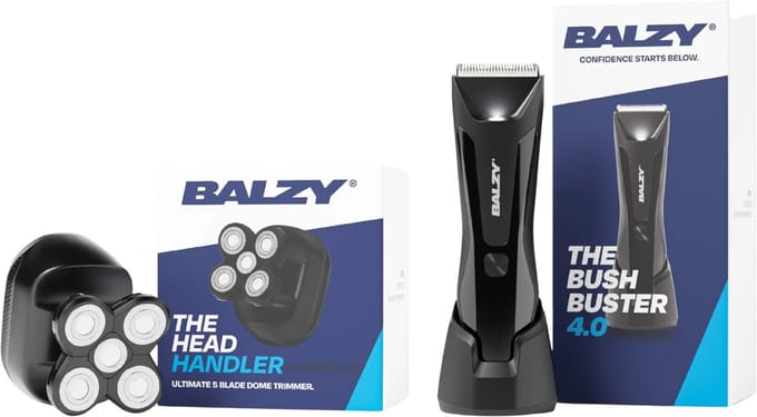 BALZY - Head & Balls bundel - Scheerapparaat hoofd - Bodytrimmer - Tondeuse