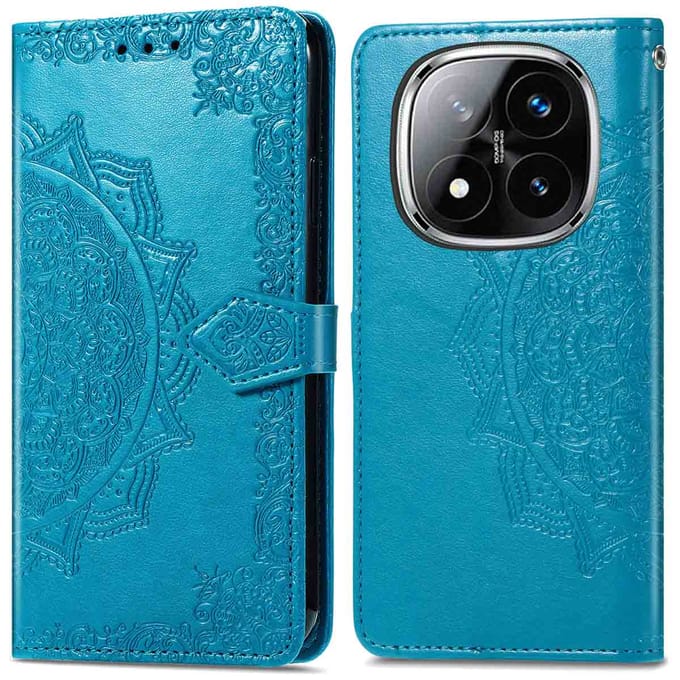 imoshion Hoesje - Geschikt voor Xiaomi Redmi Note 14 Pro 5G - Mandala Bookcase - Turquoise