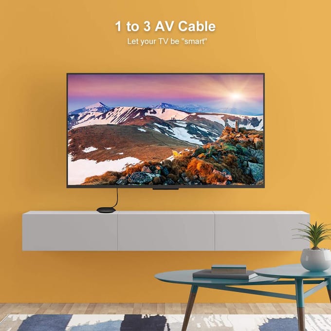 Câble Audio-vidéo RCA 3.5mm, Jack 3.5mm vers 3 RCA mâles, cordon AV, convertisseur DV MP4 1.2M