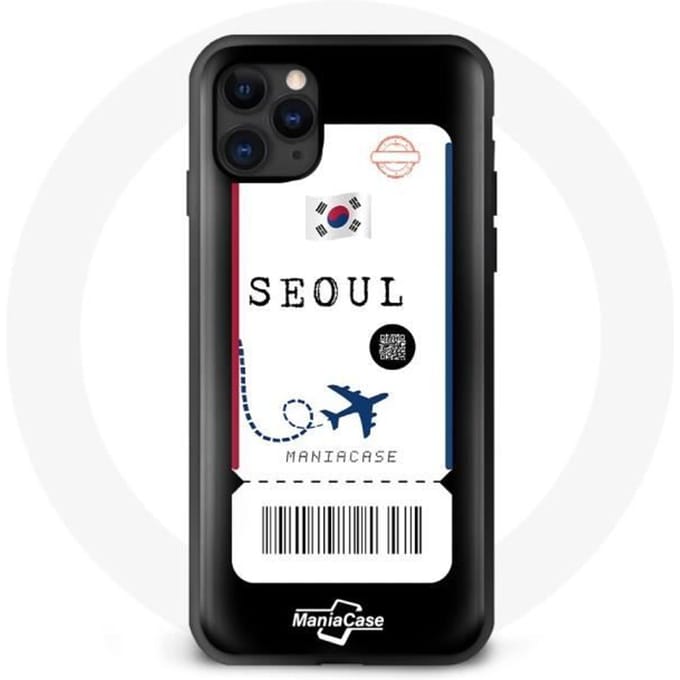 Coque iphone 12 billet d'avion seoul