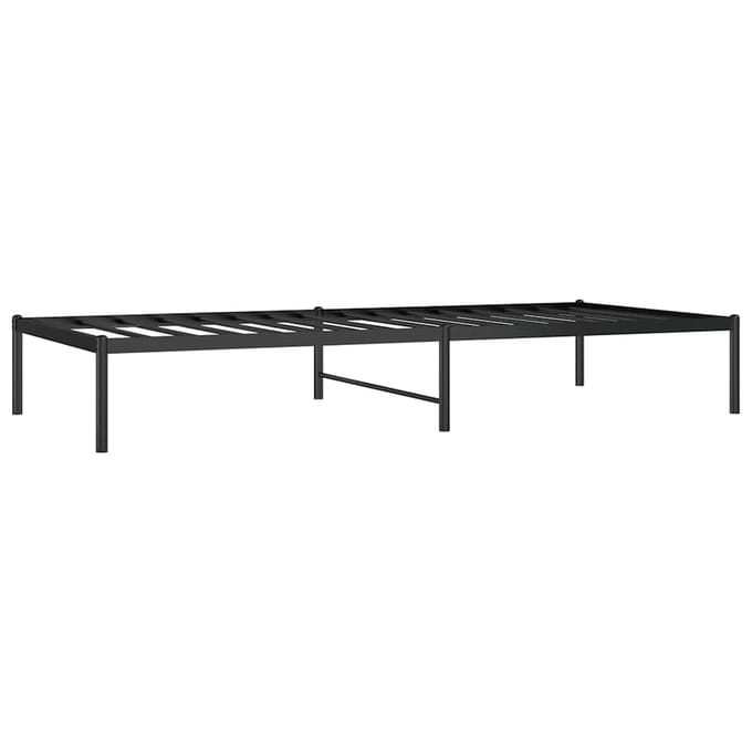 vidaXL - Bedframe - metaal - zwart - 90x200 - cm