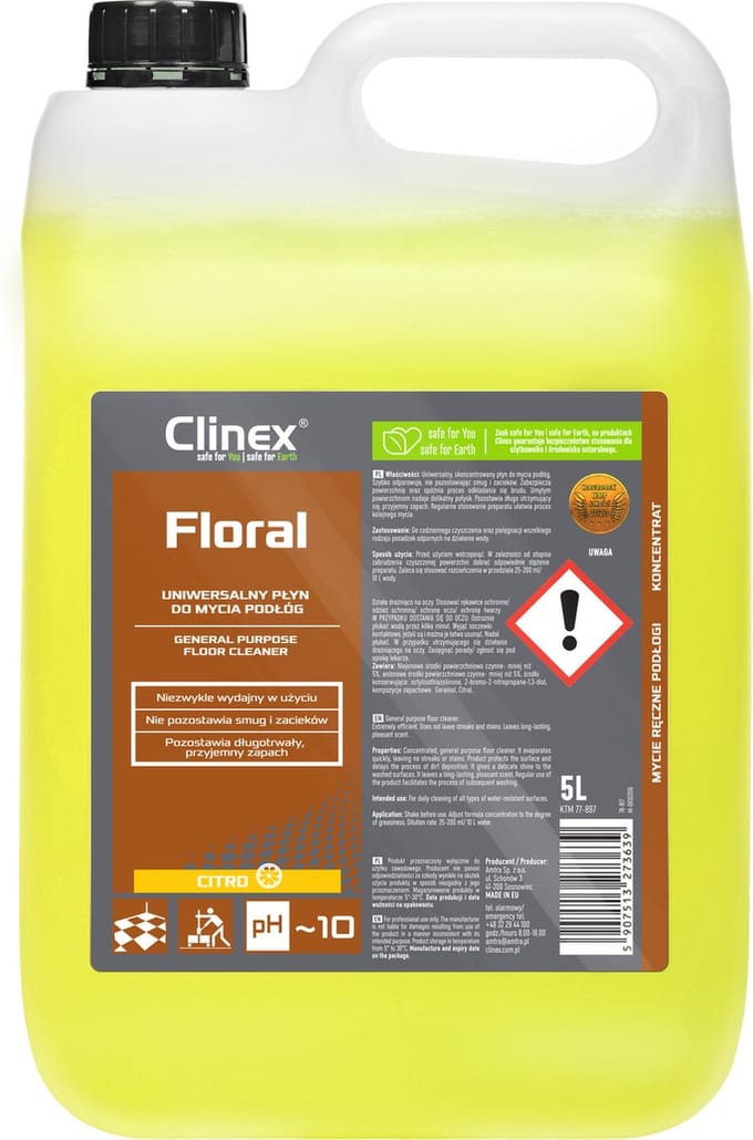 Clinex Floral Citro Vloerreiniger Citrus 5 liter