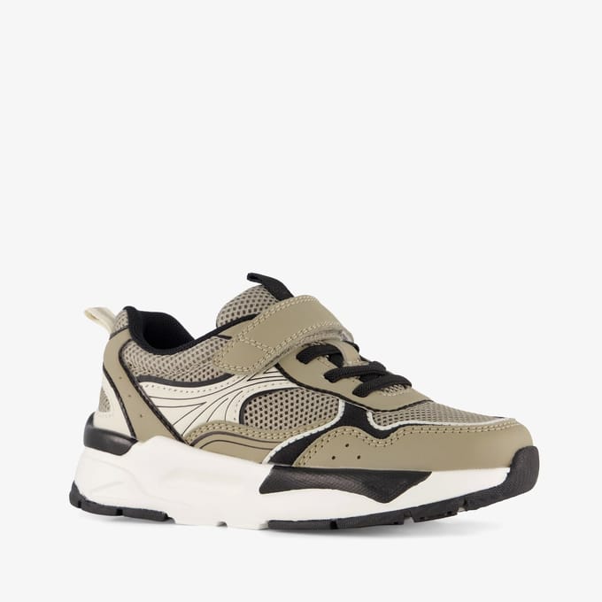Blue Box jongens sneakers taupe - Grijs - Uitneembare zool - Maat 34