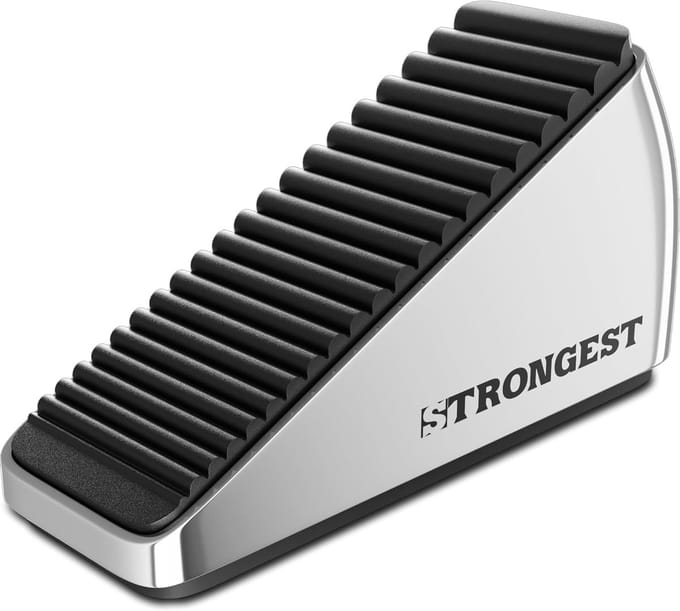 Zware Deurstoppers - Deurwig - Deuren Open Houden - Superieure Grip - XL Formaat - Chroom