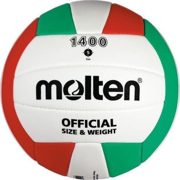Molten V5C1400 Soft volleybal kinderen en volwassenen - wit/groen/rood