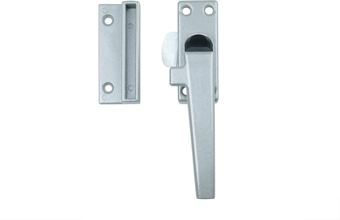 Wovar Raamsluiting met drukknop aluminium rechts | Per stuk | Raamboom