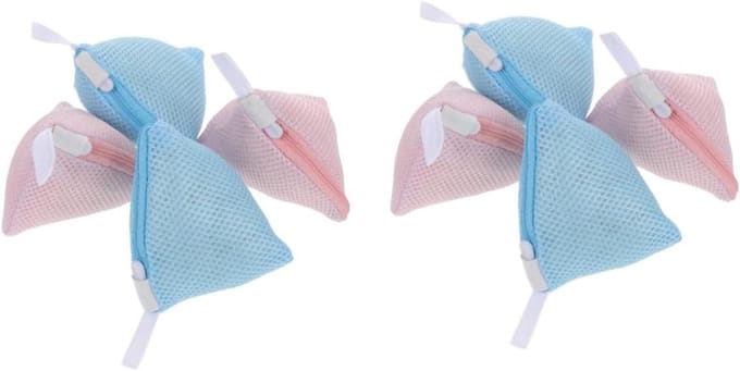 Waszakken Set - Kleding Netjes - Kleding Beschermen - Ademend Polyester - 8 Stuks - Diverse Kleuren