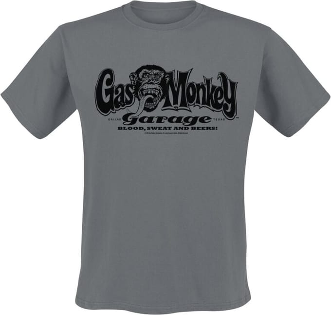 Gas Monkey Garage Logo Heren T-shirt - grijs - M