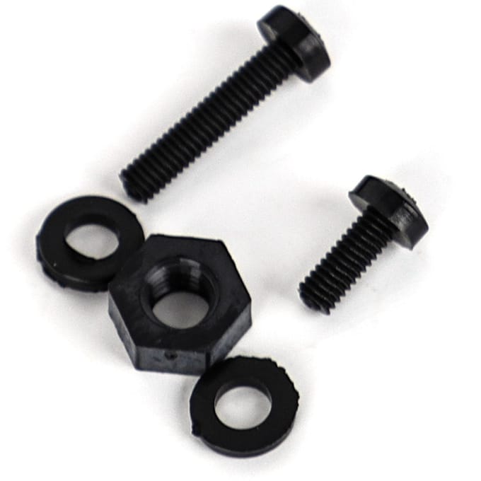 270 stuks/doos M2M2.5M3M4M5 Nylon Schroef Moer Ring Assortimentskit Hardware BevestigingsmiddelenZwart