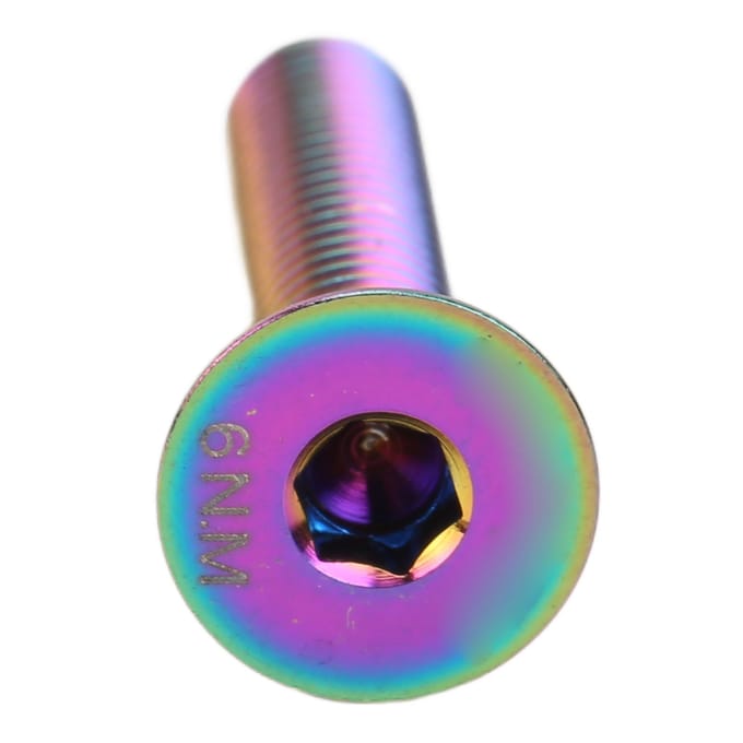 RISK Headset Stuurpen Topkap Bevestigingsbout M6x30mm Fiets Stuurpen Bout Schroef Titanium Legering voor Fietsreparatie zwart