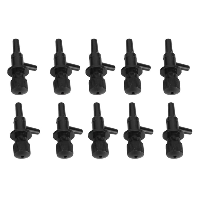 10 Stuks Aquarium Regelventielen Plastic Aquarium Luchtleiding Regelventiel black