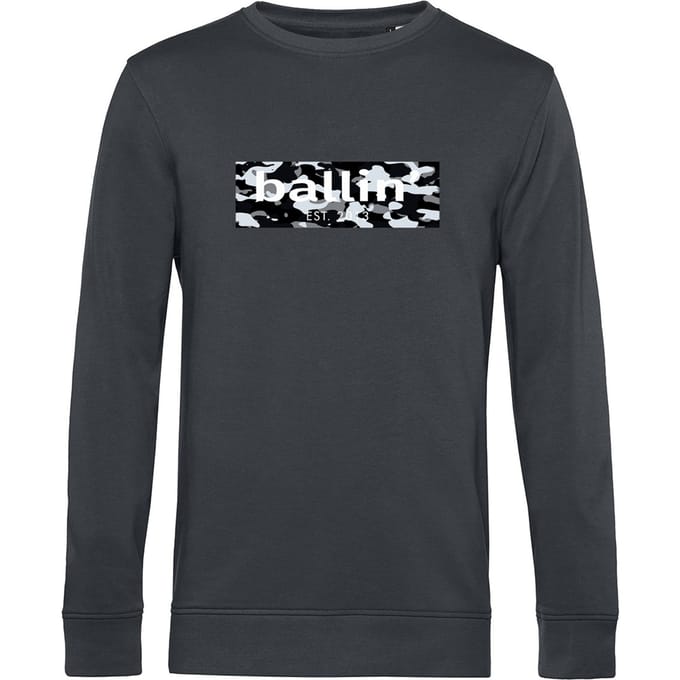 Heren Sweaters met Ballin Est. 2013 Camo Block Sweater Print - Grijs - Maat 3XL