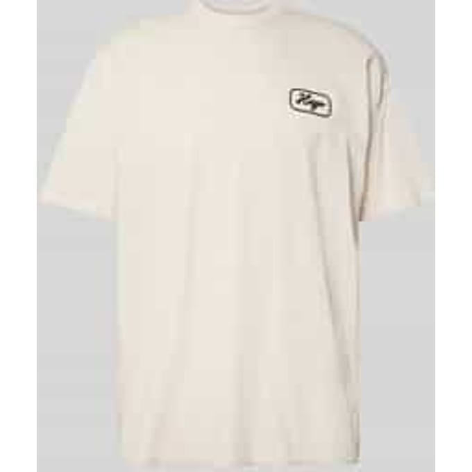 T-shirt met labelstitching, model 'Nampie'