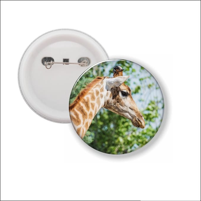Button Met Speld - Giraffe