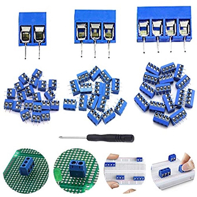60 Stuks Schroef Klemmenblok Connector PCB Mount 2/3/4 PIN - Ideaal voor Breadboard en PCB
