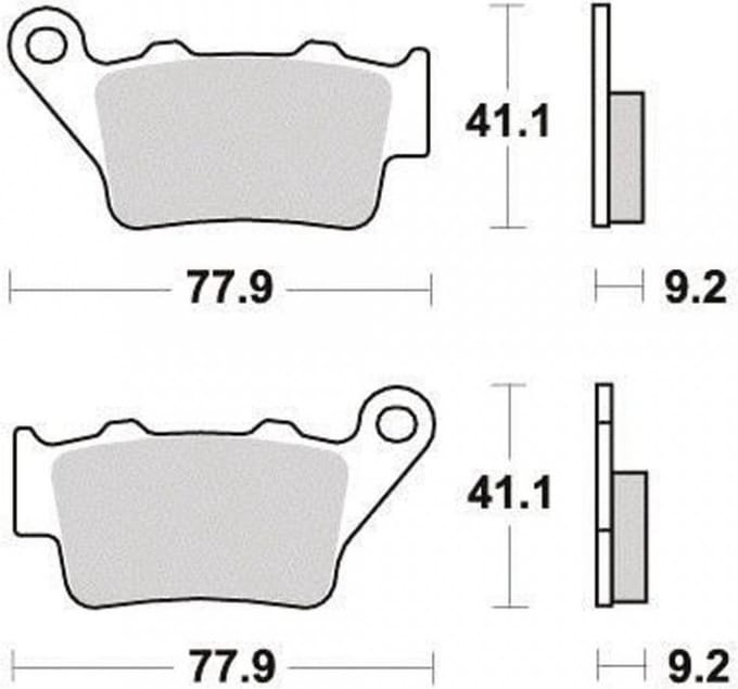 Ap Racing-remblok voor Husaberg 400 FS E-motorfiets, 2001-2003, achter, nieuw