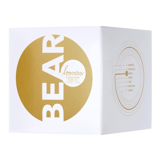 Loovara Intimate - Bear 60 mm - Condooms - Met Glijmiddel - Condoms - 12 stuks